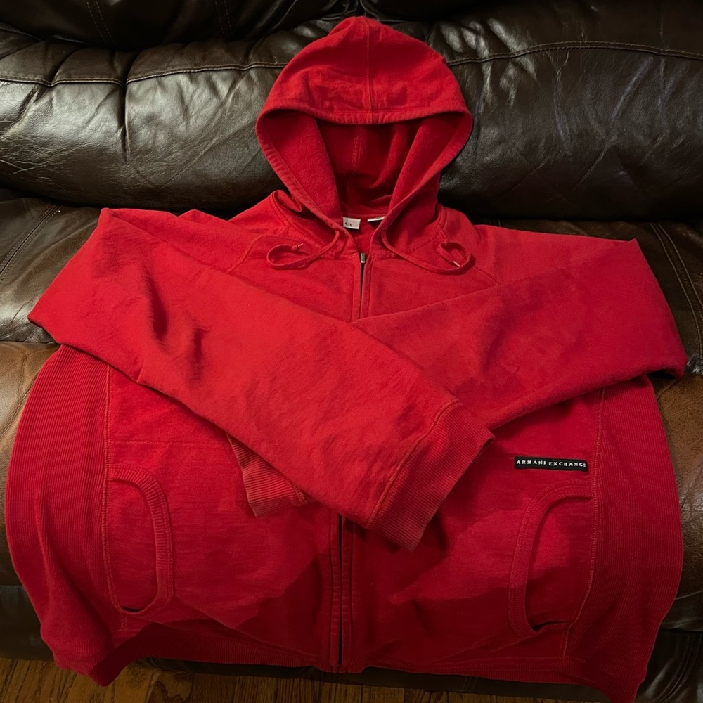 Armani Exchange zip down hoodie